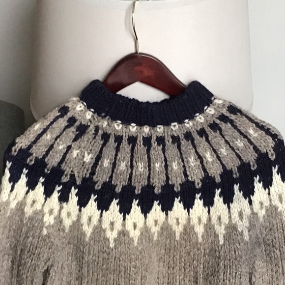 Men’s Heavy Knit Icelandic Pullover Sweater - Picture 3 of 6